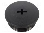 Stopper; M25; 1.5; polyamide; black; Thread: metric; 10mm; 10pcs. ALPHA WIRE