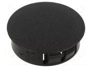 Stopper; H: 11.5mm; Wall thick: 0.8÷1.6mm; black; polyamide KEYSTONE