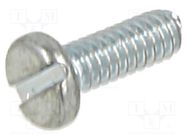 Screw; UNC2-56x6.25; Head: cheese head; slotted; steel; zinc 