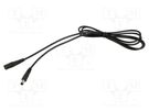 Cable; 1x0.5mm2; DC 5,5/2,1 plug,DC 5,5/2,5 plug; straight; 1.5m WEST POL