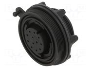 Connector: circular; socket; female; PIN: 12; 5A; 50V; w/o contacts BULGIN