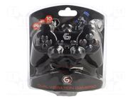 Gamepad; black; USB A; wired,USB 2.0; Features: analog joysticks GEMBIRD