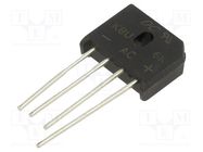Bridge rectifier: single-phase; Urmax: 800V; If: 6A; Ifsm: 150A DC COMPONENTS