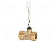 Sensor: turbine flowmeter; 4.5÷24VDC; 1÷60l/min; OUT: NPN; brass SIKA