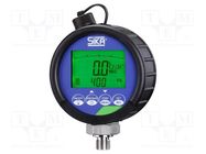 Digital pressure gauge; Working press: -1÷10bar; Ø: 90mm; ±0.5% SIKA