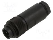 Connector: circular; 692,693,RD24; 400V; PIN: 4; plug; male; 16A BINDER