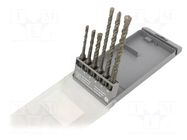 Drill set; for concrete; concrete,brick type materials; 6pcs. BM GROUP