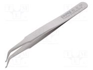 Tweezers; 115mm; Blades: curved; Blade tip shape: trapezoidal KNIPEX