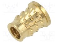 Threaded insert; brass; M3,5; BN 37901; L: 7mm; for plastic TAPPEX