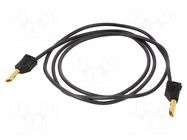 Test lead; 60VDC; 30VAC; 19A; banana plug 4mm,both sides; Len: 1m STÄUBLI