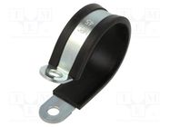 Fixing clamp; ØBundle : 45mm; W: 20mm; steel; Cover material: EPDM MPC INDUSTRIES