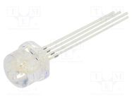 LED; 8mm; RGB; 100°; Front: convex; 2.1÷2.6/2.9÷3.4V; No.of term: 4 OPTOSUPPLY