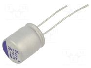 Capacitor: hybrid; THT; -55÷125°C; Body dim: Ø10x12mm; 100uF; 63VDC SAMWHA