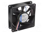 Fan: DC; axial; 12VDC; 80x80x25.4mm; 65m3/h; 32dBA; ball; 3100rpm EBM-PAPST