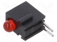 LED; in housing; 3mm; No.of diodes: 1; red; 2mA; Lens: diffused; 45° BIVAR