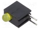 LED; in housing; yellow; 3mm; No.of diodes: 1; 20mA; Lens: diffused BIVAR