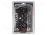 Gamepad; black; USB B mini; wireless; Features: analog joysticks GEMBIRD