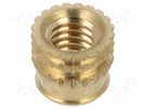 Threaded insert; brass; M4; BN 37885; L: 5.6mm; for plastic TAPPEX