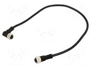 Cable: for sensors/automation; PIN: 8; with metal nut; plug; 30V AMPHENOL LTW