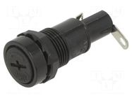 Fuse holder; 5x20mm; 10A; on panel; 250VAC; UL94V-2; phenolic OPTIFUSE