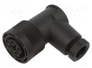 Connector: M18; plug; female; 250V; 5A; IP67; PIN: 4; 714; for cable BINDER