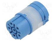 Connector: M23; contact insert; PIN: 6; female; crimped 