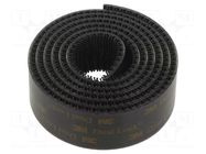 Tape: hook and loop; W: 25mm; L: 1m; Thk: 3.51mm; acrylic; black 3M