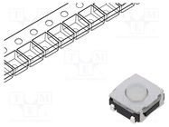 Microswitch TACT; SPST-NO; Pos: 2; 0.05A/12VDC; SMT; 1.77N; 3.5mm E-SWITCH