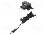 Power supply: switching; mains,plug; 9VDC; 0.66A; 6W; Plug: EU; 79% MEAN WELL