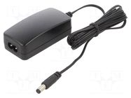 Power supply: switching; 24VDC; 0.625A; Out: 5,5/2,1; 15W; -20÷70°C MEAN WELL