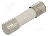Fuse: fuse; time-lag; 6.3A; 250VAC; ceramic,cylindrical; brass; 215 LITTELFUSE
