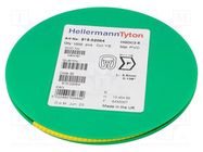 Markers; Marking: F; 2÷5mm; PVC; yellow; -65÷105°C; leaded; HGDC2-5 HELLERMANNTYTON
