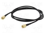 Cable; 1m; SMA male,both sides; black; straight; 50Ω ONTECK