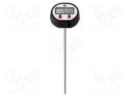 Meter: temperature; digital; LCD; -50÷250°C; Resol: 0.1°C; black TESTO