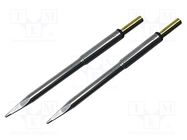 Tip; cutting; 1.27mm; 413°C; for soldering station; 2pcs. METCAL