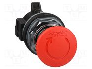 Switch: emergency stop; 30mm; Stabl.pos: 2; red; none; IP66; 9001K SCHNEIDER ELECTRIC