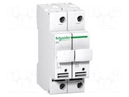 Fuse acces: fuse disconnector; Poles: 2; 500VAC; 25A; 10x38mm SCHNEIDER ELECTRIC