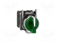 Switch: rotary; 22mm; Stabl.pos: 3; NC + NO; green; LED; 24V; IP66 SCHNEIDER ELECTRIC