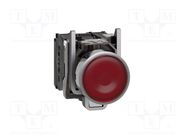 Switch: push-button; 22mm; Stabl.pos: 1; NC + NO; red; LED; 110V SCHNEIDER ELECTRIC