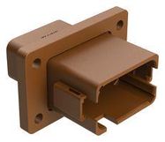 HOUSING, RCPT, 12POS, PLASTIC, BROWN