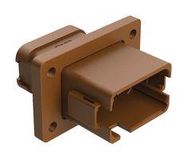 HOUSING, RCPT, 12POS, PLASTIC, BROWN