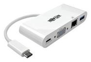 USB-C MULTIPORT ADAPTER, VGA, USB-A, WHT