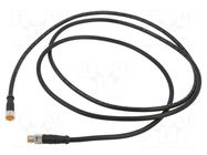 Cable: for sensors/automation; M8; PIN: 3; 1.5m; plug; 50VAC; 4A LUTRONIC