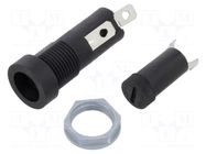 Fuse holder; 5x20mm; 10A; on panel; 250VAC; thermoplastic; IP40 ESKA