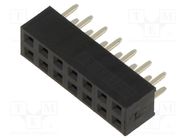 Connector: pin strips; socket; female; PIN: 14; straight; 2.54mm CONNFLY