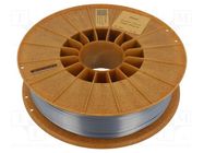 Filament: PLA SILK; 1.75mm; steel; 195÷225°C; 800g ROSA 3D