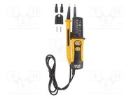 Tester: electrical; LEDs; VAC: 12V,24V,36V,50V,120V,230V,400V 