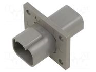 Connector: wire-wire; socket; male; DT; PIN: 4; IP68; grey; Size: 16 DEUTSCH