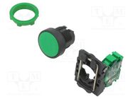 Switch: push-button; 22mm; Stabl.pos: 1; green; none; IP66; flat SCHNEIDER ELECTRIC