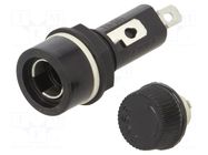 Fuse holder; 6.3x32mm; 15A; 250VAC; on panel; thermoplastic; IP40 ESKA